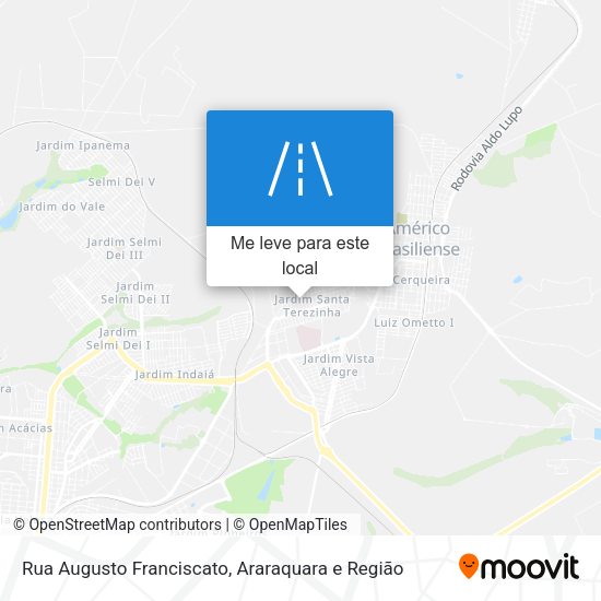 Rua Augusto Franciscato mapa