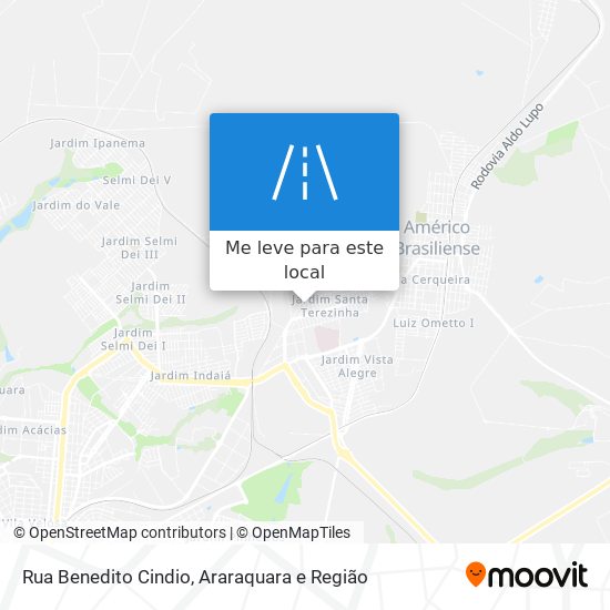 Rua Benedito Cindio mapa