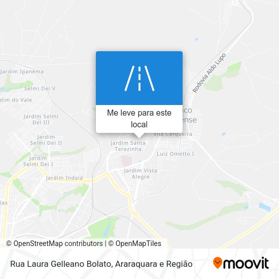Rua Laura Gelleano Bolato mapa
