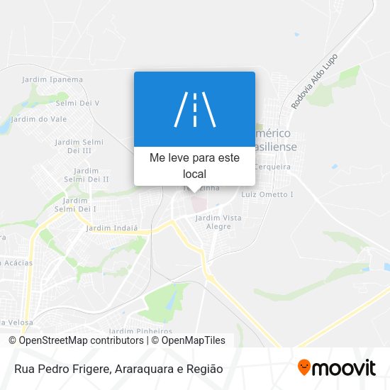 Rua Pedro Frigere mapa