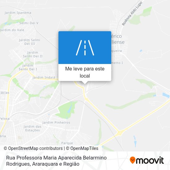 Rua Professora Maria Aparecida Belarmino Rodrigues mapa