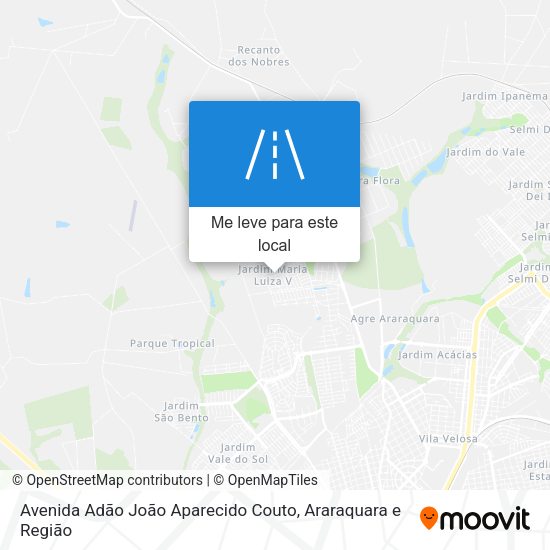 Avenida Adão João Aparecido Couto mapa