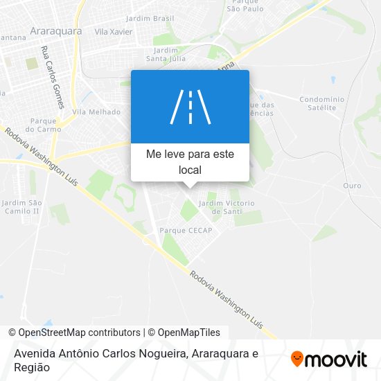 Avenida Antônio Carlos Nogueira mapa