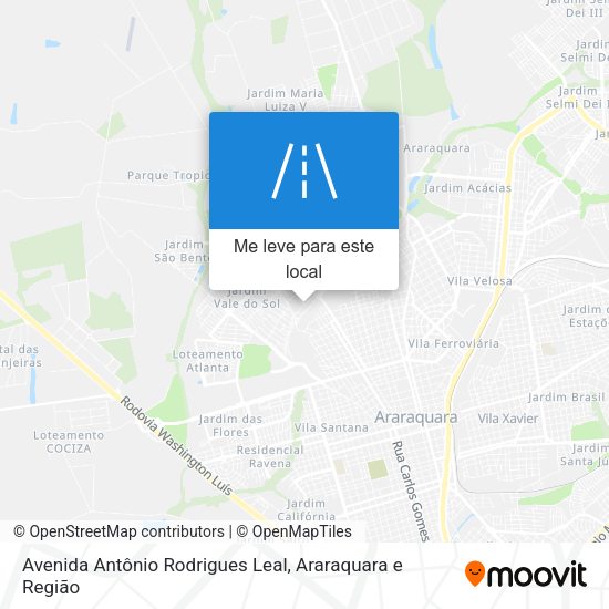 Avenida Antônio Rodrigues Leal mapa