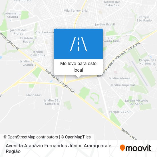 Avenida Atanázio Fernandes Júnior mapa