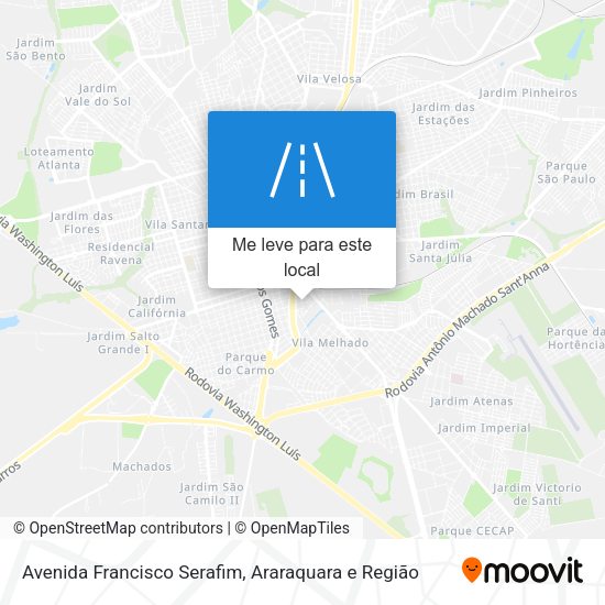 Avenida Francisco Serafim mapa