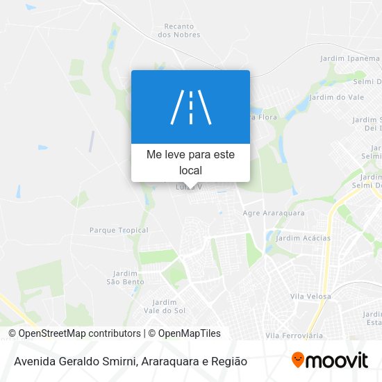 Avenida Geraldo Smirni mapa