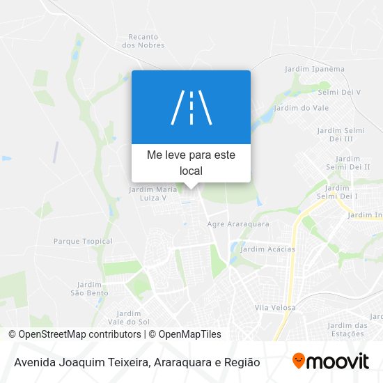 Avenida Joaquim Teixeira mapa