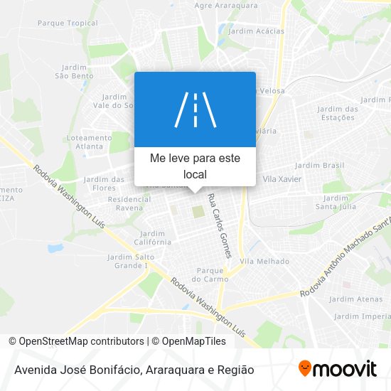 Avenida José Bonifácio mapa