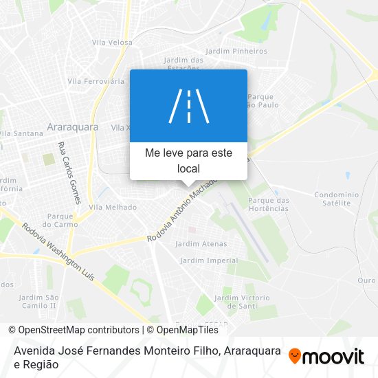 Avenida José Fernandes Monteiro Filho mapa