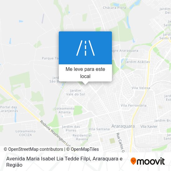 Avenida Maria Isabel Lia Tedde Filpi mapa