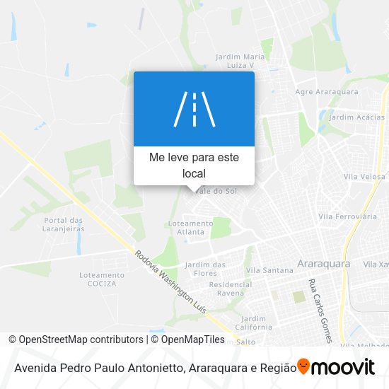 Avenida Pedro Paulo Antonietto mapa