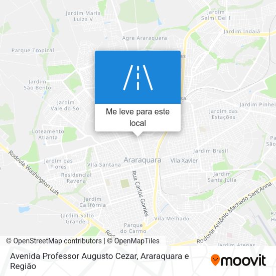 Avenida Professor Augusto Cezar mapa