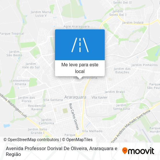 Avenida Professor Dorival De Oliveira mapa