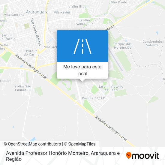 Avenida Professor Honório Monteiro mapa
