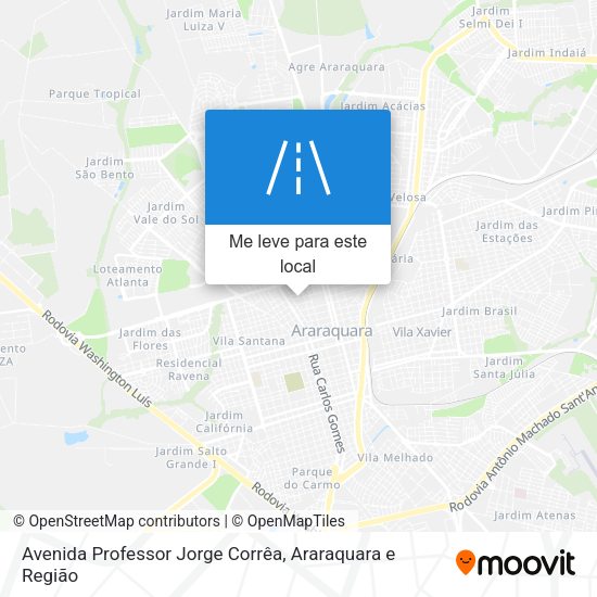 Avenida Professor Jorge Corrêa mapa