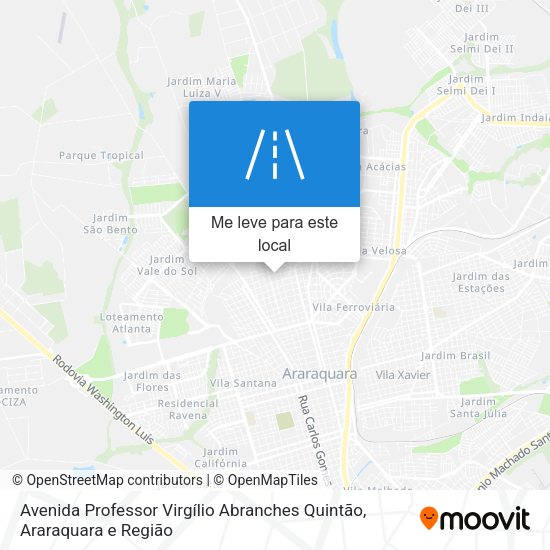 Avenida Professor Virgílio Abranches Quintão mapa