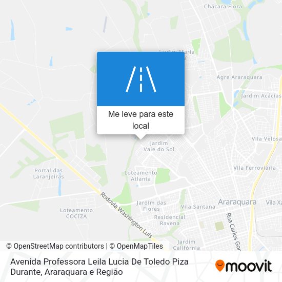 Avenida Professora Leila Lucia De Toledo Piza Durante mapa