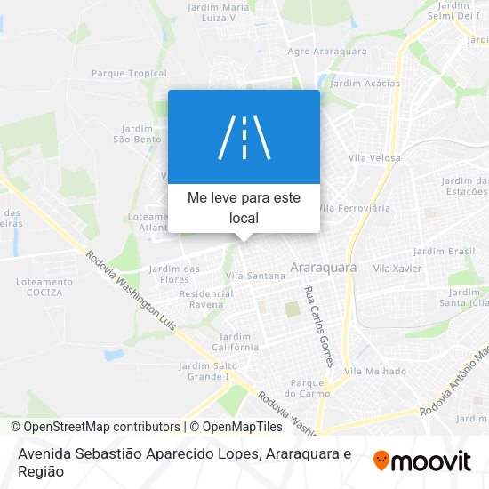 Avenida Sebastião Aparecido Lopes mapa