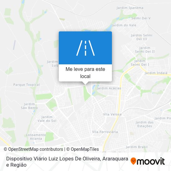 Dispositivo Viário Luiz Lopes De Oliveira mapa