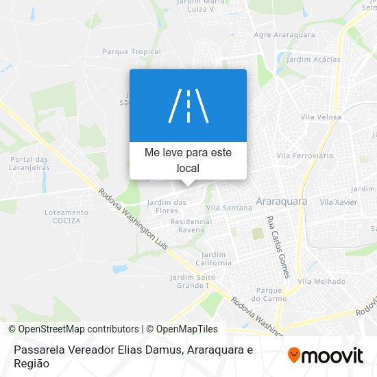 Passarela Vereador Elias Damus mapa