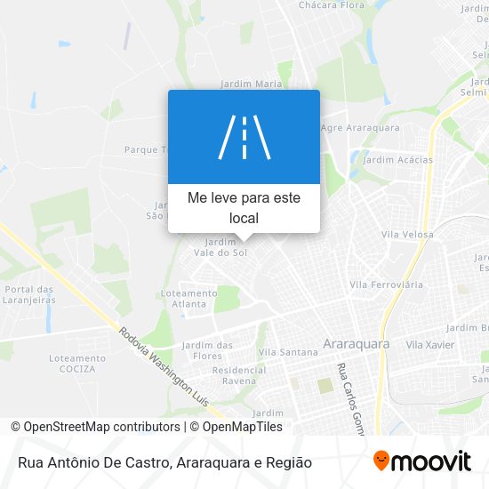 Rua Antônio De Castro mapa