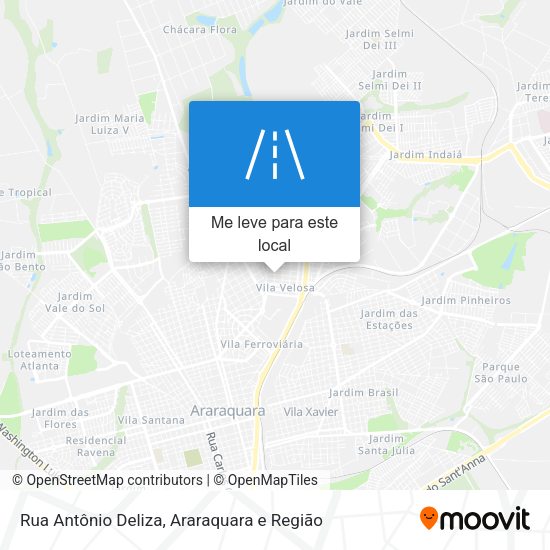 Rua Antônio Deliza mapa