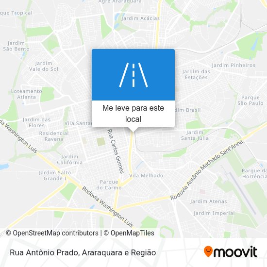 Rua Antônio Prado mapa