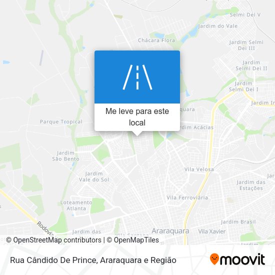 Rua Cândido De Prince mapa