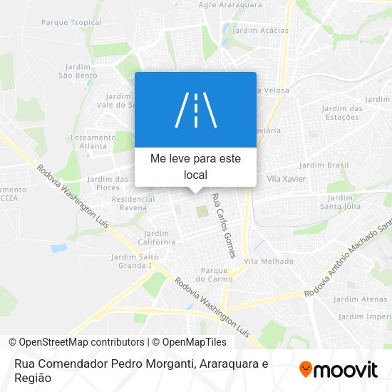 Rua Comendador Pedro Morganti mapa