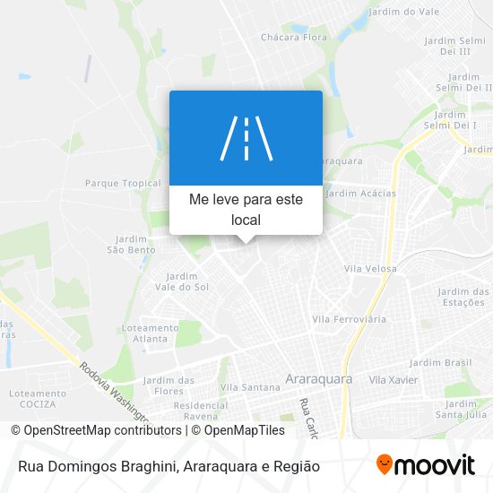 Rua Domingos Braghini mapa