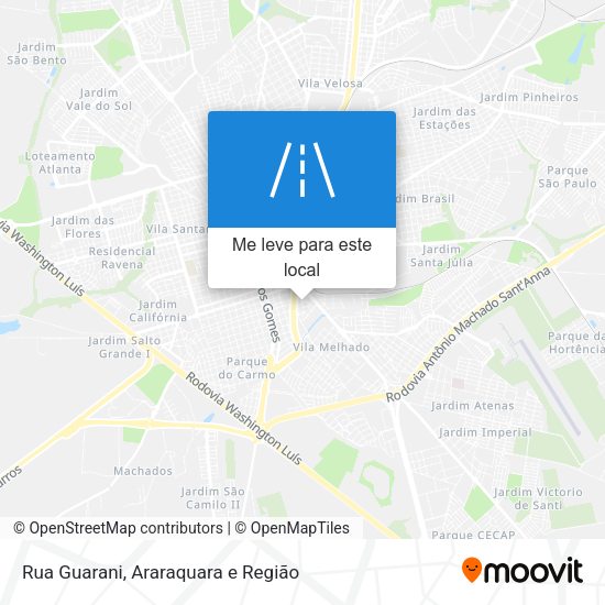 Rua Guarani mapa