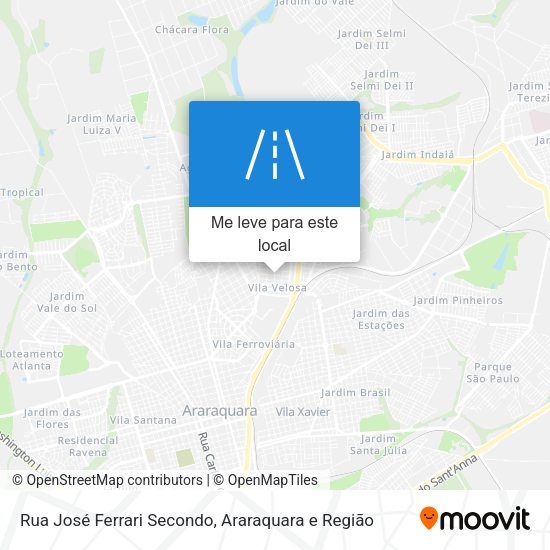 Rua José Ferrari Secondo mapa