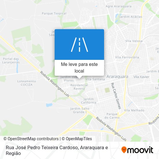 Rua José Pedro Teixeira Cardoso mapa