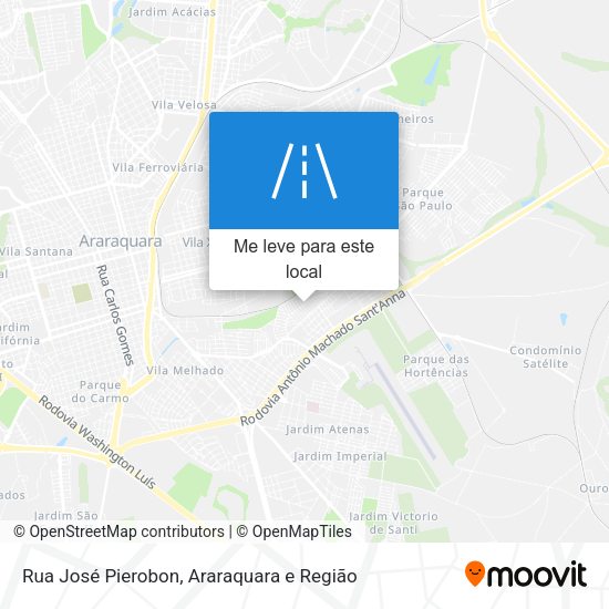 Rua José Pierobon mapa