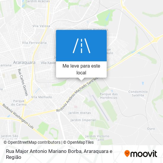 Rua Major Antonio Mariano Borba mapa