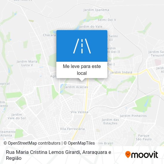 Rua Maria Cristina Lemos Girardi mapa