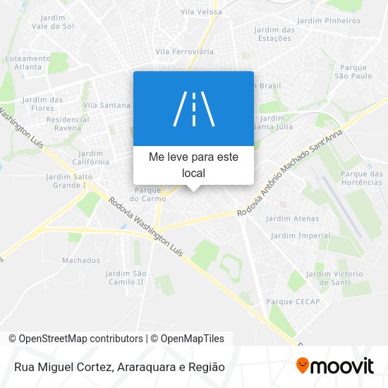 Rua Miguel Cortez mapa