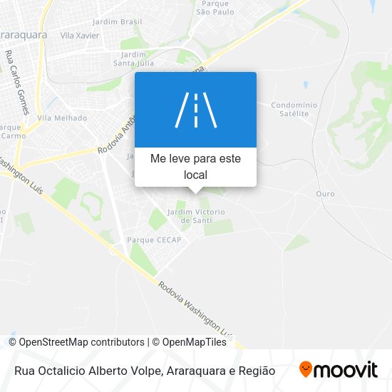 Rua Octalicio Alberto Volpe mapa