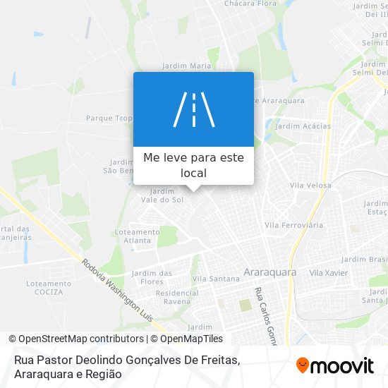 Rua Pastor Deolindo Gonçalves De Freitas mapa