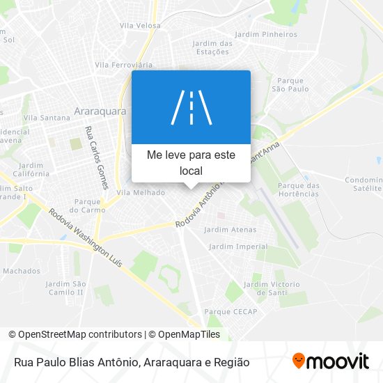 Rua Paulo Blias Antônio mapa