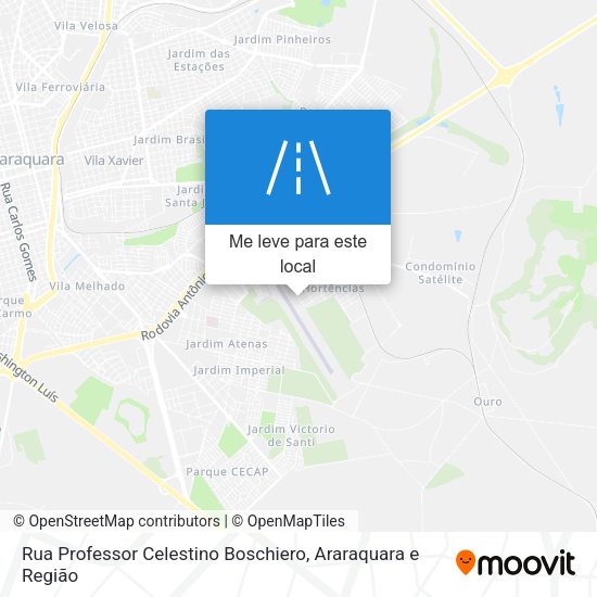 Rua Professor Celestino Boschiero mapa