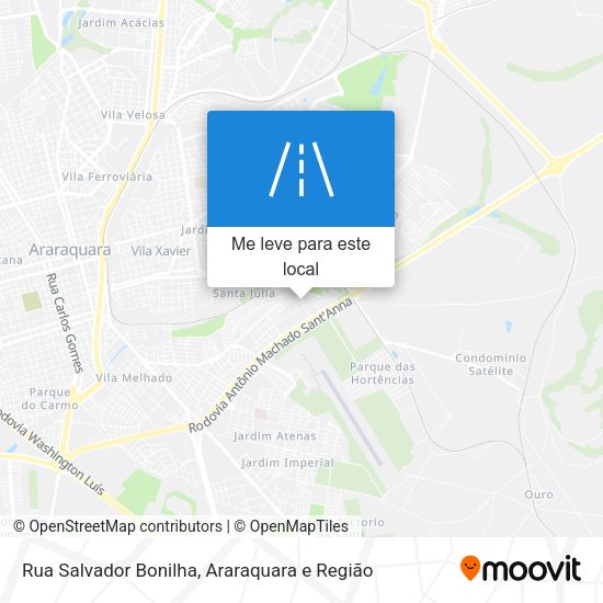Rua Salvador Bonilha mapa