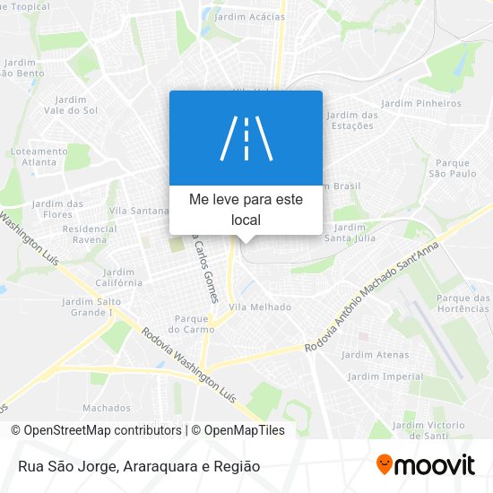 Rua São Jorge mapa