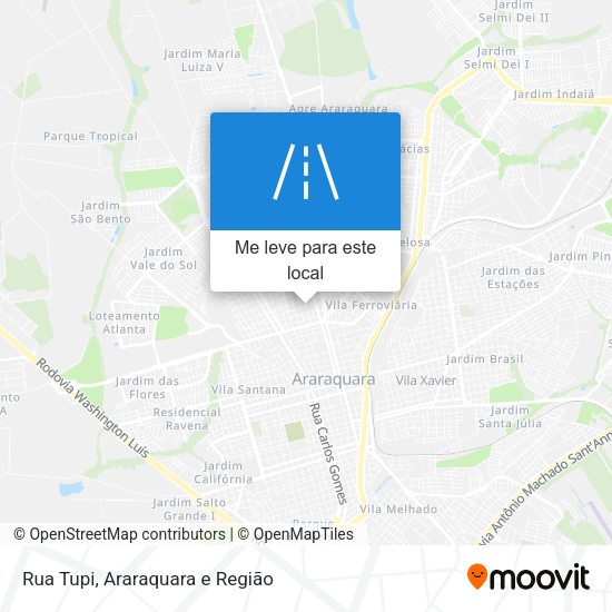 Rua Tupi mapa