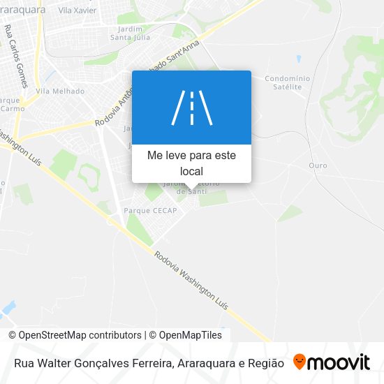 Rua Walter Gonçalves Ferreira mapa