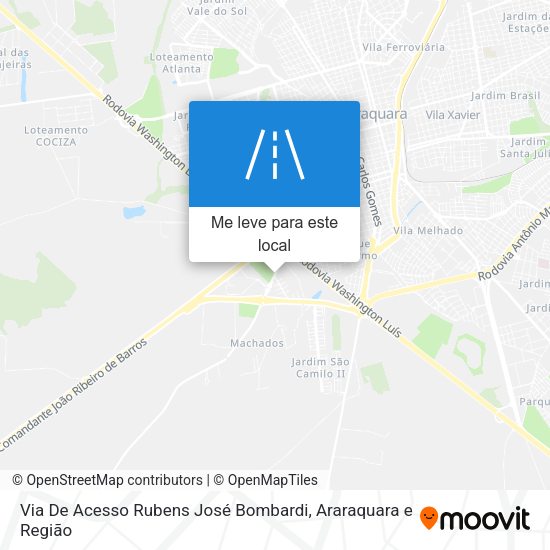 Via De Acesso Rubens José Bombardi mapa