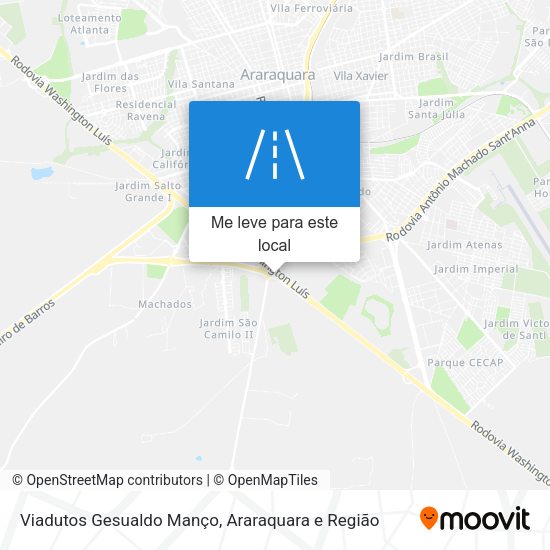 Viadutos Gesualdo Manço mapa