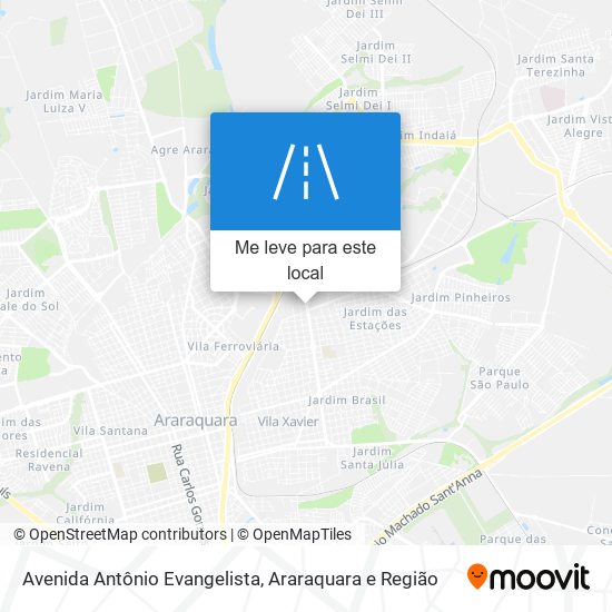 Avenida Antônio Evangelista mapa