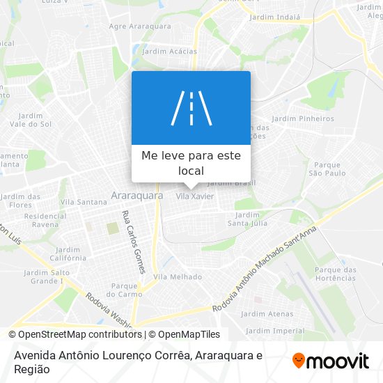 Avenida Antônio Lourenço Corrêa mapa